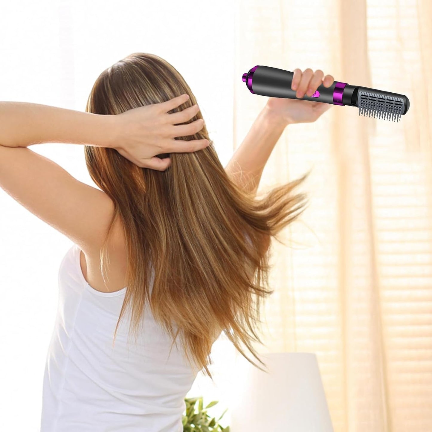 Cepillo Para Secador De,Cepillo Para Secador De - Cepillo Secador 5 En 1 1200W Multifuncional - Cepillo Para Secador De, Accesorios De Peinado Portátiles De 3 Niveles Para Viajes Casa