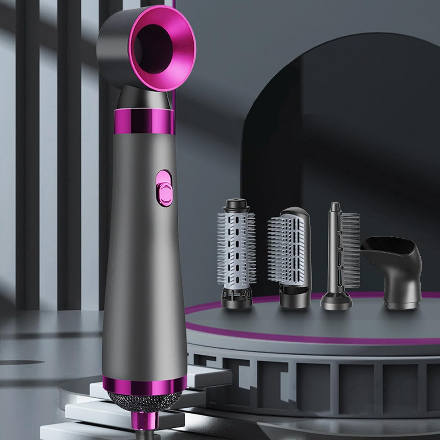 Cepillo Para Secador De,Cepillo Para Secador De - Cepillo Secador 5 En 1 1200W Multifuncional - Cepillo Para Secador De, Accesorios De Peinado Portátiles De 3 Niveles Para Viajes Casa